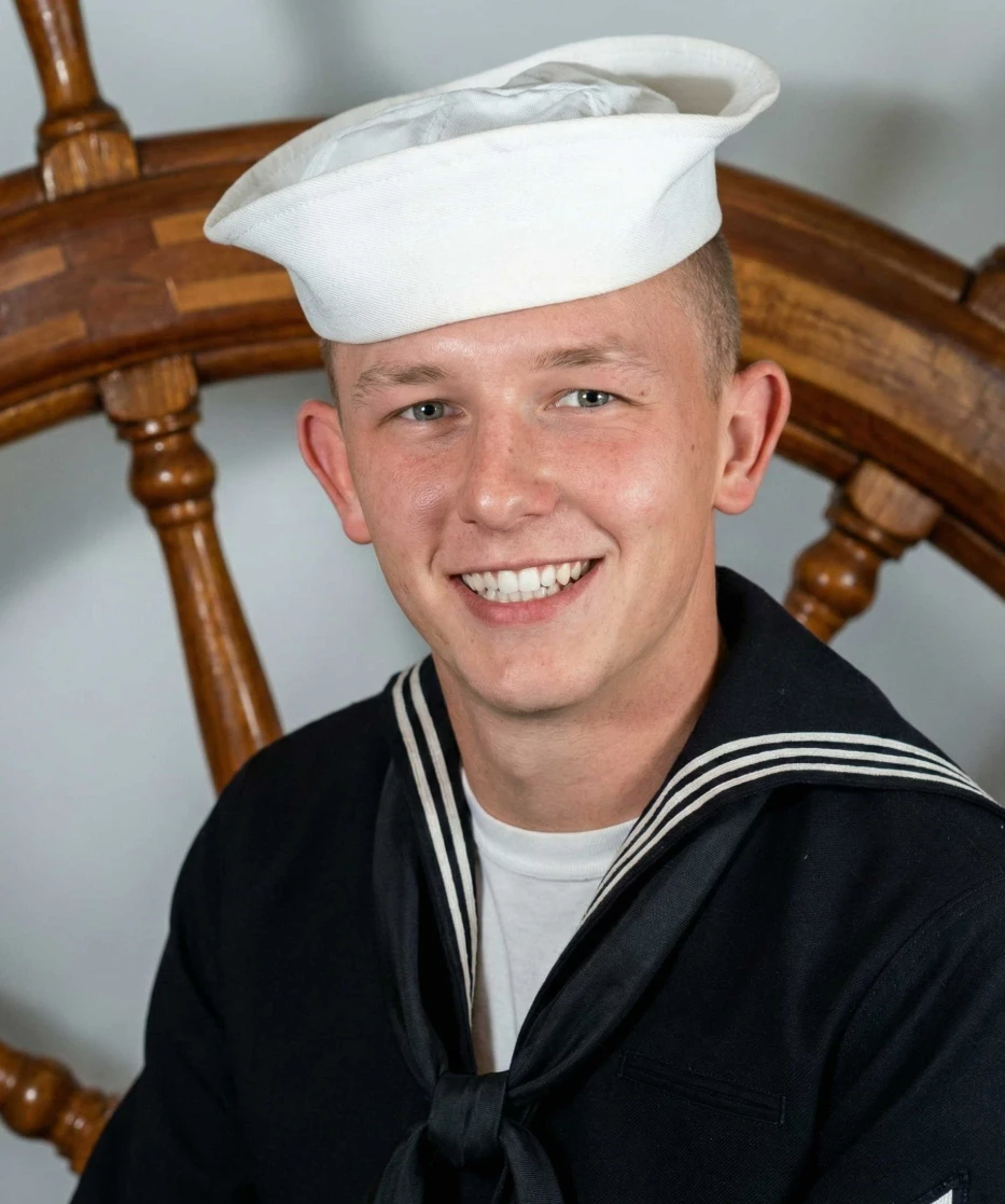 Donald Eugene Norman in Coast Guard dress blues